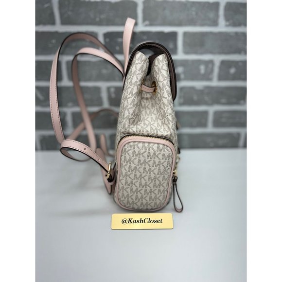 Michael Kors MK Jet Set Item Medium Chain Backpack -Powder Blush Multi - Picture 6 of 12